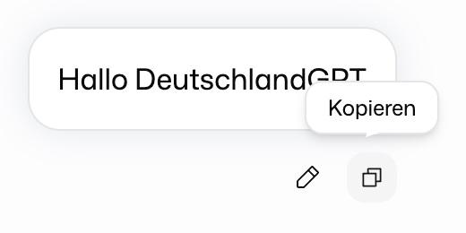 Aktion Kopieren unter einer eigenen Nachricht