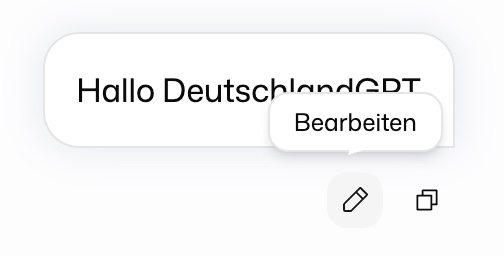 Aktion Bearbeiten unter einer eigenen Nachricht